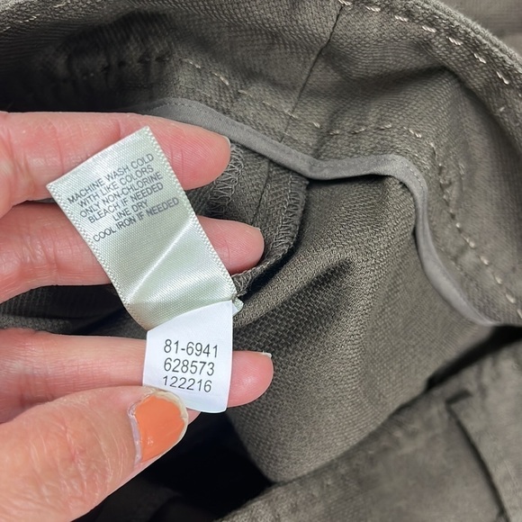 J.Jill Genuine Fit Below Waist Brown Linen Blend Beachy Pants Womens Size 14 NWT - Picture 11 of 11